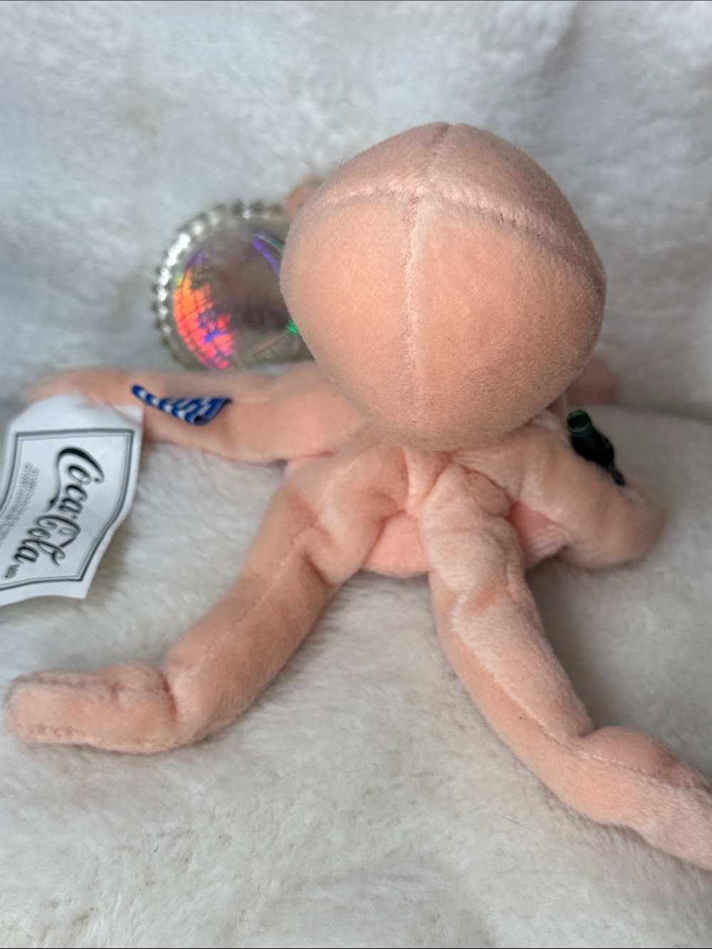 VTG 1999 Coca Cola 6” Bean Plush International Octopus And Ostrich With Tags - Picture 5 of 9